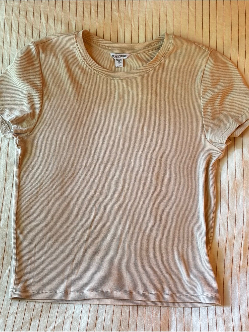 Organic Basics Core Ribbed Tee, XL